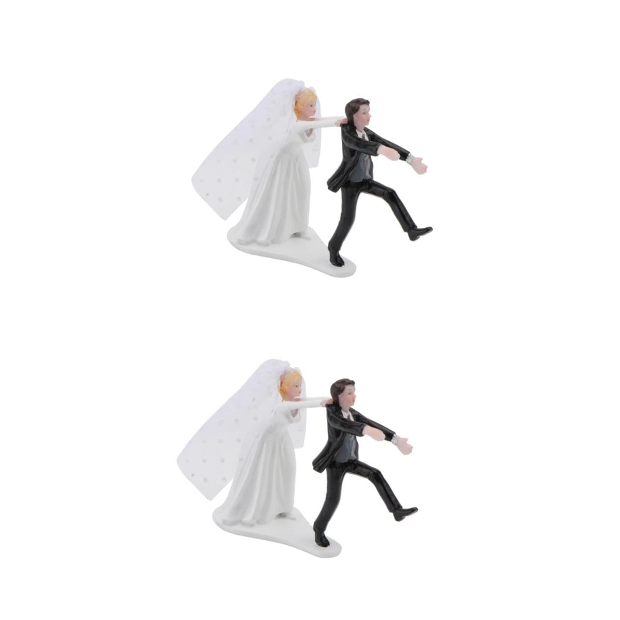 2 Stk Kuchenpuppe Hochzeitspaarfiguren Dinosaurier-kuchendeckel Hochzeitsfiguren Hochzeitstorte- Alles Zum Geburtstag-kuchenaufsatz Entzückende Puppe Harz Colorful ABOOFAN