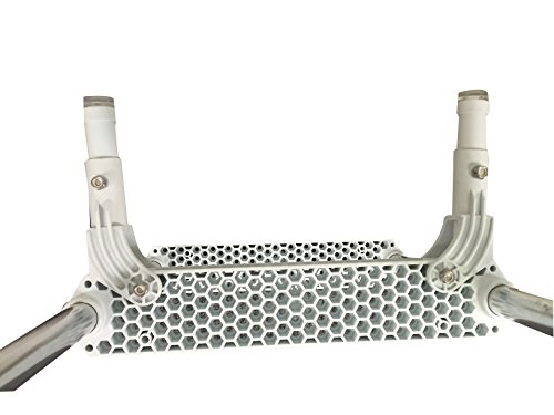 Marine Boat Aluminum White POLYETHYLENE Swim Boarding 4 Steps Ladder Hook 46X15