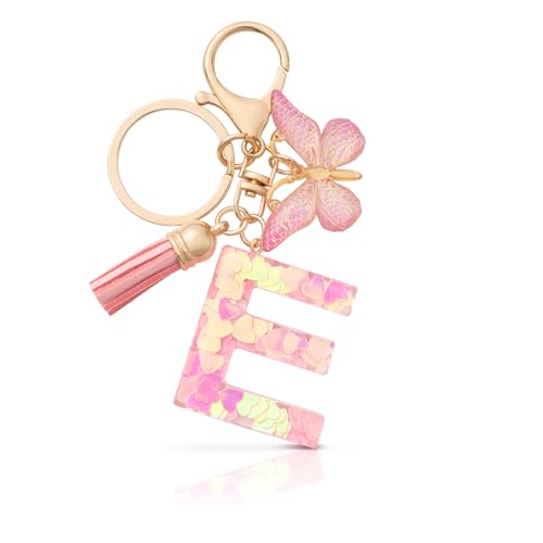 CHUQING Schlüsselanhänger Buchstabe Mädchen Schlüsselanhänger mit Anfangsbuchstaben Anhänger Schlüssel Letter Keychain für Frauen Damen