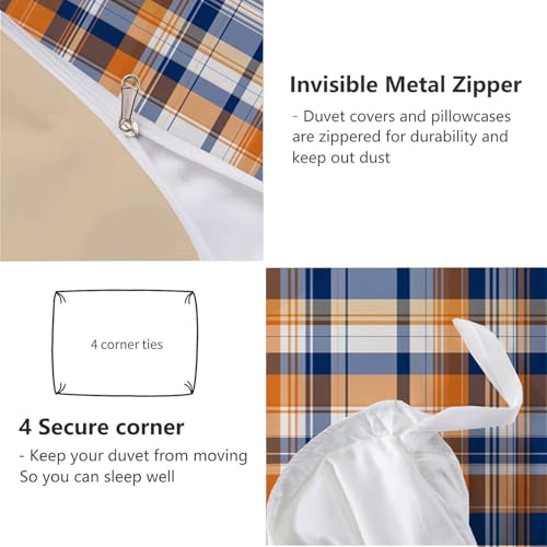 Housse de couette géométrique microfibre à fermeture éclair pour en finir avec le lit froissé - 8