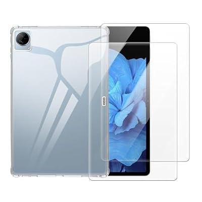 OAGELIM 2 in 1 Case and Screen Protector Compatible with Vivo Pad PA2170 11.0 2022 Protective Cover with Tempered Glass Film(Clear)
