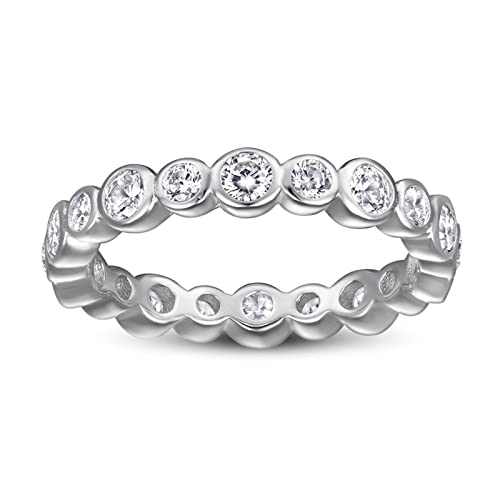 Bague ronde en argent et zirconium le cadeau parfait pour femme
