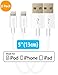 [Apple MFi Certified] HomeSpot 5" (13cm) Lightning to USB Short Cable iPhone 6, 6 Plus, 5s, 5c, 5, iPad Air, Air2, Mini, Mini 2, 4th, iPod Touch 5th, Nano 7th - Compatible with iOS 9 (2 Pack - White)