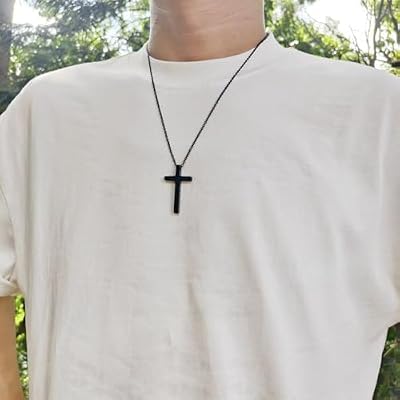 Cross Breathing Necklace, Silent Meditation Anxiety Necklaces for Women and Men, Anxiety Relief Items