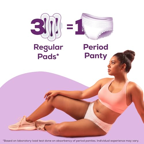 Image of Evereve Period Panty For Girls & Women, (M-L), 5 Pcs, 360 Degree Coverage, 0% Leaks, High Absorbency For Heavy Flow, Maternity Delivery Pads, Postpartum & Overnight Protection, Disposable Panty