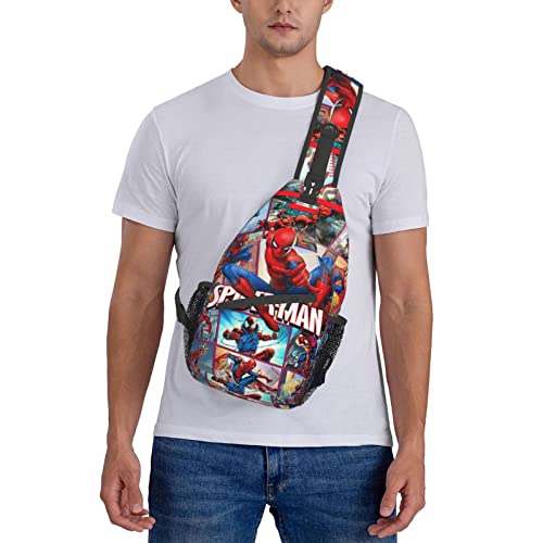 Ningguang Super Hero Sling Bag Cartoon Crossbody Backpack Comics Shoulder Bag Hero Theme Travel Hiking Chest Bag Daypack For Men #TOP5