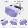 Silicone Cover Set Compatible with Oculus/Meta Quest 2 Accessories,Includes Controller Grips Button Caps & Face Cover, Shell Cover, Lens Cover, for Quest 2_Purple