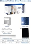Séchoir portable, 1000W Séchoir portatif, Machine de séchage portable pour vêtements avec minuterie, Mini sécheuse pour Appartements, Dorms, RV