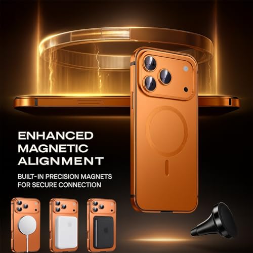 Protection iPhone 17 Pro Max antichoc coque orange mince MagSafe - 3