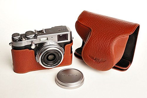 Handmade Genuine Real Leather Full Camera Case Bag Cover For Fujifilm X100T Brown Color #TOP11
