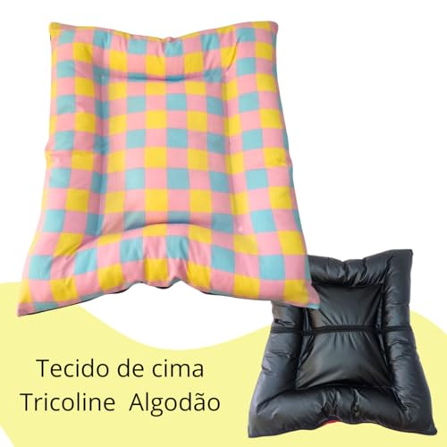 Colchonete PET Cachorro Gato Confortável Caminha Lavável Tamanhos P M G - XADREZ ROSA (Médio)