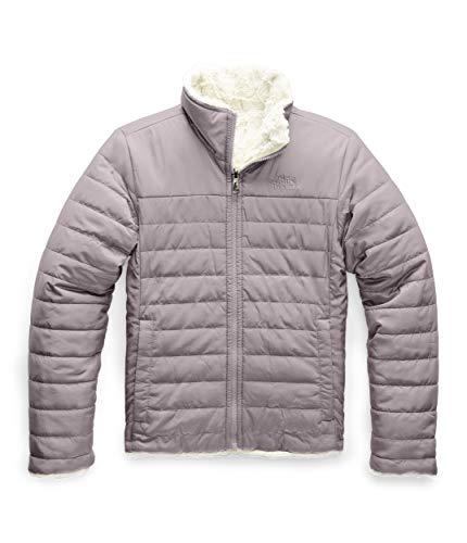 The North Face Girls' Reversible Mossbud Swirl Jacket, Ashen Purple, Medium