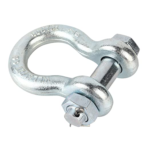 Heavy Duty Alloy Steel Anchor Shackle, Bow Type with Nut, Ship Lifting Machine Parts and Hardware Tool, Multiple for Choice (6.5t)