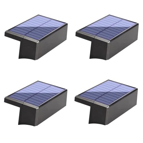 Yobuisg 4個装 ソーラー 屋外 フェンスライト ガーデンライト屋外 ソーラー 表札灯 表示灯 玄関灯 門柱灯 LEDガーデンライト 屋外防水 取付簡単 庭 階段 通路 バックヤード 玄関等に適用 (暖色光+白色光)