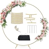6.6FT Balloon Arch Stand Metal Round Backdrop Stand Circle Balloon Arch Frame Wedding Arches with Storage Bag for Ceremony Birthday Party Baby Shower Decoration