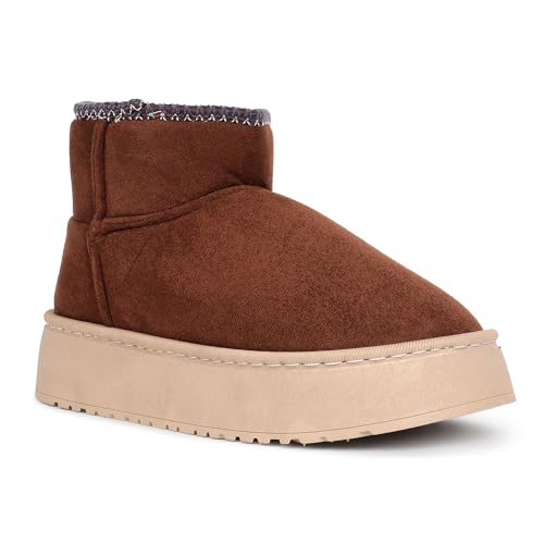 Image of CASSIEY Comfortable Indoor /Outdoor Winter Snow Boot |Womens Slip on Shoes |Girls Winter Fur Shoes