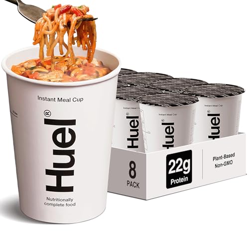 Huel Hot and Savory Cups | Spicy Gochujang | 25g Protein Plant Based Instant Meal | 27 Vitamins and Minerals | 100% Nutritionally Complete | 8 Cups