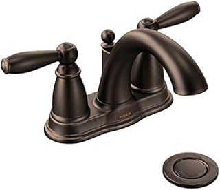 Moen Brantford Oil-Rubbed Bronze Two-Handle Low-Arc Traditional Centerse...