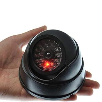 MOSHTU Dummy Fake Dome Imitation Surveillance Security Camera with Blinking red LED Light Indication for Home