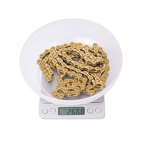 Ztto Gold Silver Grey Bicycle Chain For 7 8 9 10 11 12 14 16 18 21 22 24 27 30 33 Speed Mountain Bike And Road Bicycles (Gold With Hollow Plate, 11 Speed) #TOP3