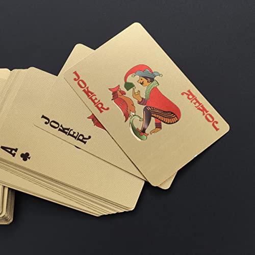 Abaodam 2stücke Goldene Spielkarten Deck Plattierte Pokerkarten Für Tischspiele Perfektes Für Und Sammler Wasserfest Und Langlebig Für Pokerabende Und Unterhaltung – Bild 8