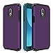 Galaxy J3V 3rd Gen,J3 2018,J3 Star,Amp Prime 3, J3 Express Prime,J3V 2018 Case,with HD Screen Protector Slinco Dual Layer Shock Proof Protective Rugged Case for Galaxy J3 Achieve(Purple)