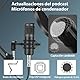 Brvomussy Podcast-Ausrüstungspaket für 2, Audio-Interface mit Sprachumschalter-Kondensatormikrofone für Gamer, All-in-One-Audiomixer perfekt für Live-Streaming, YouTube, Spiele (Schwarz)