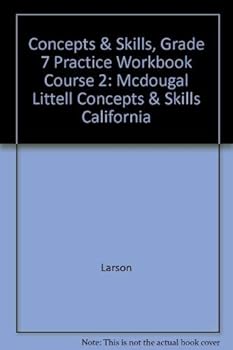 Paperback McDougal Littell Concepts & Skills California: Practice Workbook - Spanish Edition (Student) Course 2 Book