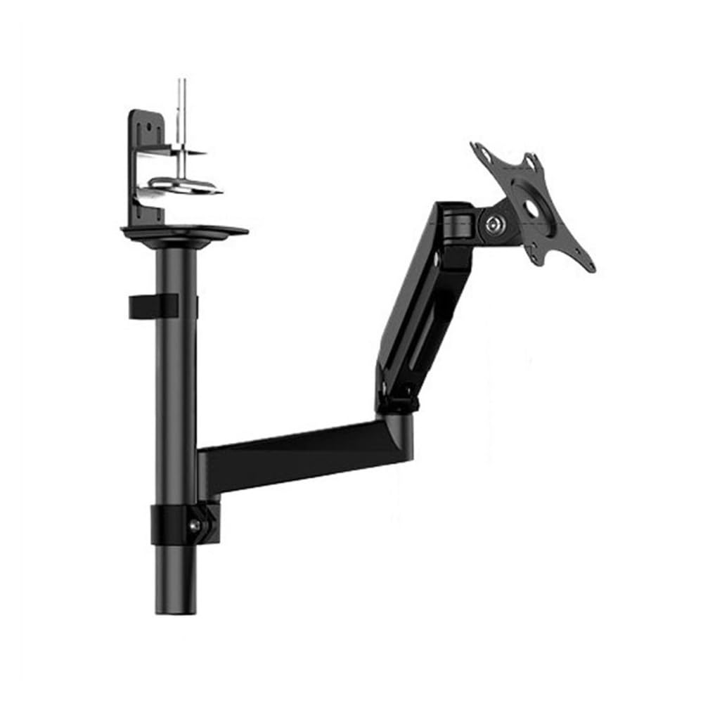 SaryEdge Height - Adjustable Monitor Stand Arm Single Monitor Mount Arm, 13-34 Inch Fully Adjustable Gas Spring Monitor Hanger with C-Clamp Base and VESA 75/10,