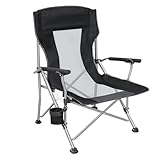 WILDROOTS XL Mesh Camping Chair - Heavy Duty High Backrest Outdoor Chair