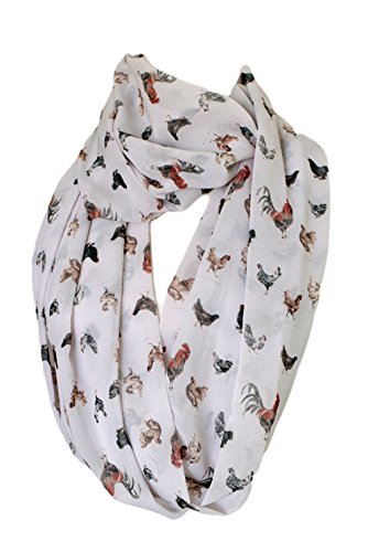 Etwoa Chicken Rooster Pattern Infinity Scarf4