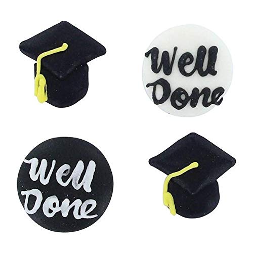 Graduation Mortar Board Sugar Cake Decorations