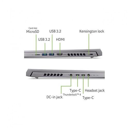 Notebook Gaming Predator Triton Neo 16 • Processore Intel Ultra 9 185H • RAM 16 GB DDR5 • SSD 1 Tb • Display 16" WQXGA 2560x1600 240Hz • NVIDIA GeForce RTX 4060 8 GB GDDR6 • Thunderbolt 4 - Notebook - Immagine 3