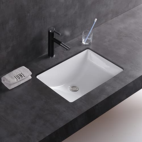 Meje #202H -18 Inch Vessel Sink Rectangle Undermount Bathroom Sink Lavatory Vanity Ceramic thumb #1