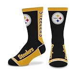 For Bare Feet NFL PITTSBURGH STEELERS MVP Crew Sock Team Color Youth