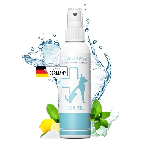 Dentalspray für Hunde & Katzen – Effektiv gegen Zahnbelag & Zahnstein – 100% natürlich & erfrischend - Hilft bei Mundgeruch – Zahnpflege & Reinigung ganz ohne Bürste für strahlend weiße Zähne