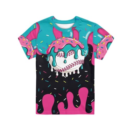 Image of Renewold Kids Novelty T-Shirt for Girls Boys Short Sleeve Crewneck Summer Tee Soft Breathable Graphic Shirt for Age 2-16