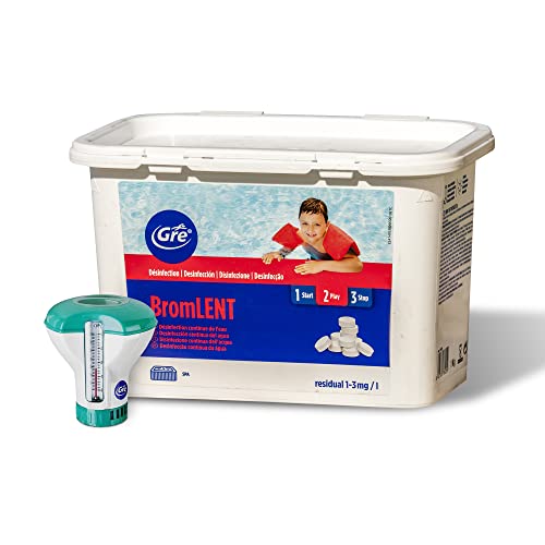 Gre Bromo Lento en pastillesde 20 g 1 kg + Doseur flottant avec thermomètre