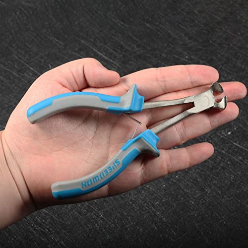 Speedwox Long Reach End Nippers 5-1/2 Inches Mini End Cutting Pliers Fine End Cutters Precision Functional Wire Cutter For Jewelry Making Carpenter Construction Tools Nail Remover Mini Nippers #TOP4