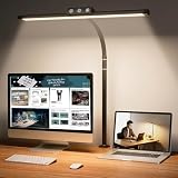 Sylqon LED Desk Lamp with Clamp, Dimmable Desk Lamps 5 Color & 5 Brightness, Flexible Gooseneck Table Lamp for Study Desk, Led Lights for Laptop,Nail,Work,Study,Reading,Studio,Bedroom,Kids,Monitor