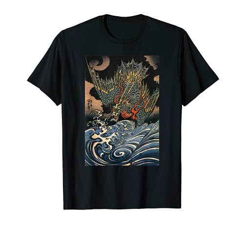 Traditional Japanese Dragon and Samurai Camiseta