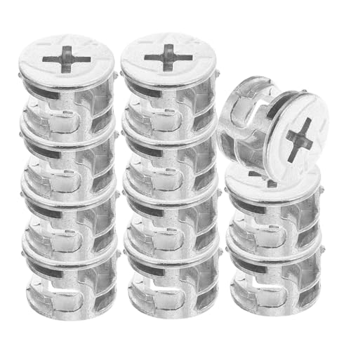 ERINGOGO 20個家具用偏心輪接続具 属製キャビネットカムロックナット 衣装棚 棚の強力で目立たない家具固定パーツ
