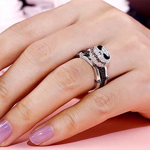 Image of Jeulia inchRomantic Soul Knot Sterling Silver Interchangeable Ring Set for Women Wife Girlfriend Engagement Wedding Anniversary Valentin's Day Birthday With Jewelry Box