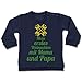 Produktbild Shirtracer Weihnachten Baby - Mein erstes Weinachten mit Mama und Papa Weihnachtsbaum - 18/24 Monate - Navy Blau - bilderrahmen erstes Weihnachten - BZ31 - Baby Pullover