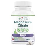 Premium Magnesium Citrate Tablets | 200mg Magnesium Supplement with Citric Acid | 180 Easy Tablets (6 Month’s Supply)| Assists with Energy Levels, Sleep, Anxiety & Migraines |UK Made