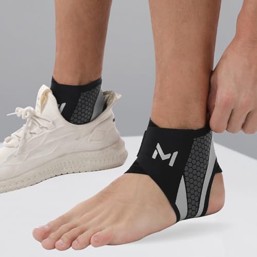 Tobillera ergonómica con correa ajustable para esguinces y soporte estable en baloncesto 7