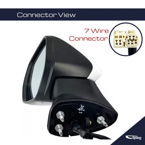 Spieg To1320368 Driver Side Mirror Replacement For Toyota Camry 2018-2021 Power Heated Turn Signal Blind Spot Monitoring Paint To Match White 7Pin (Lh) #TOP5