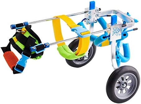 BEETLA Adjustable Pet Wheelchair for Small Dog Cat/Doggie/Puppy Walk, 2 Wheels Cart Pet Wheelchair for Handicapped Hind Legs, Shipped…