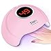 McNory 54W Lámpara Secador de Uñas18 LED /UV Gel Esmalte de Uñas Curado Luz Máquina,3 modos de tiempo,90s Modo de calor bajo y Pantalla LED Para Manicura/Pedicure Nail Art en el Hogar ect (Pink)