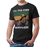 Rooster Cogburn Fill Your Hand You Son of A Btch Vintage Square Funny Unisex Shirt for Men, Women...
